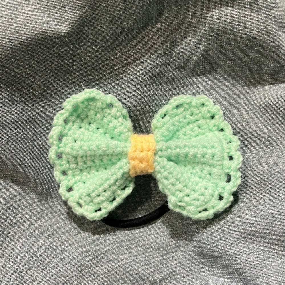 Jenny′s good life手作毛線針織蝴蝶結髮圈/髮飾-細節圖4