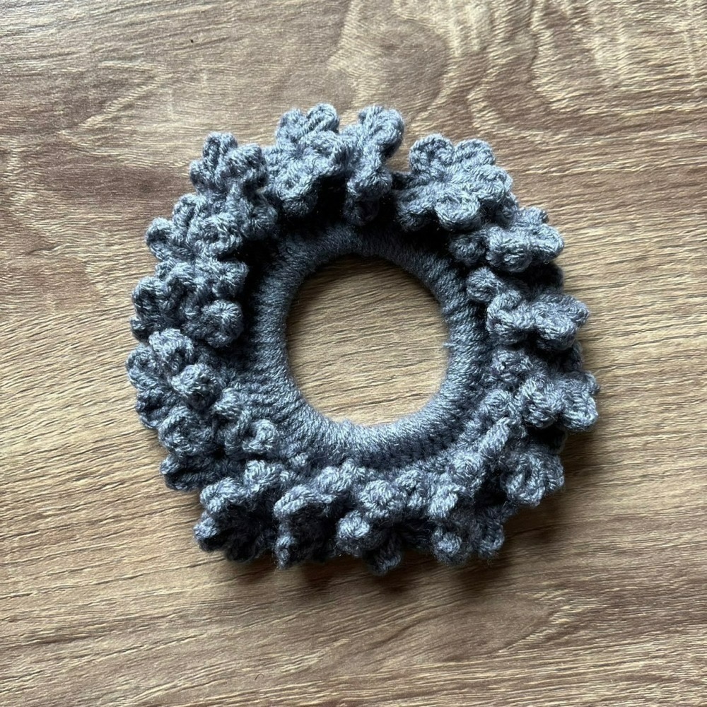 Jenny′s good life手作毛線針織小花圈髮圈/大腸圈/髮飾-細節圖3