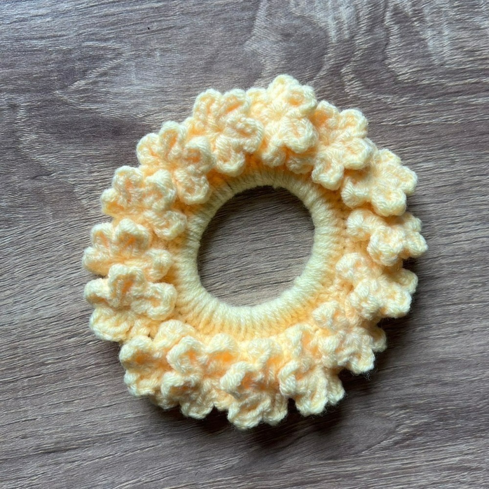 Jenny′s good life手作毛線針織小花圈髮圈/大腸圈/髮飾-細節圖4