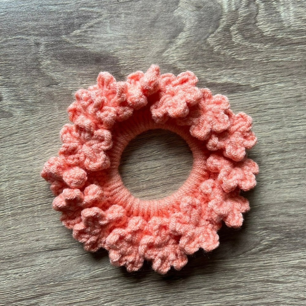Jenny′s good life手作毛線針織小花圈髮圈/大腸圈/髮飾-細節圖5