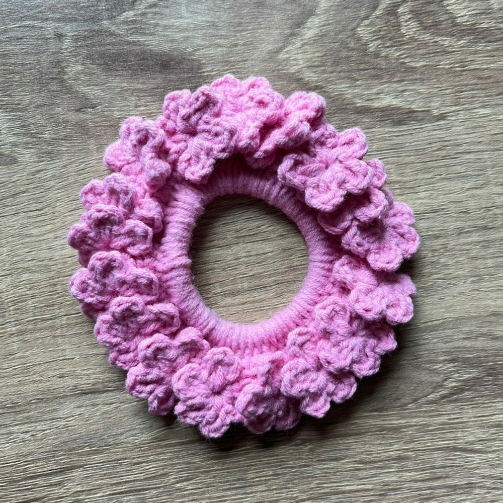 Jenny′s good life手作毛線針織小花圈髮圈/大腸圈/髮飾-細節圖6