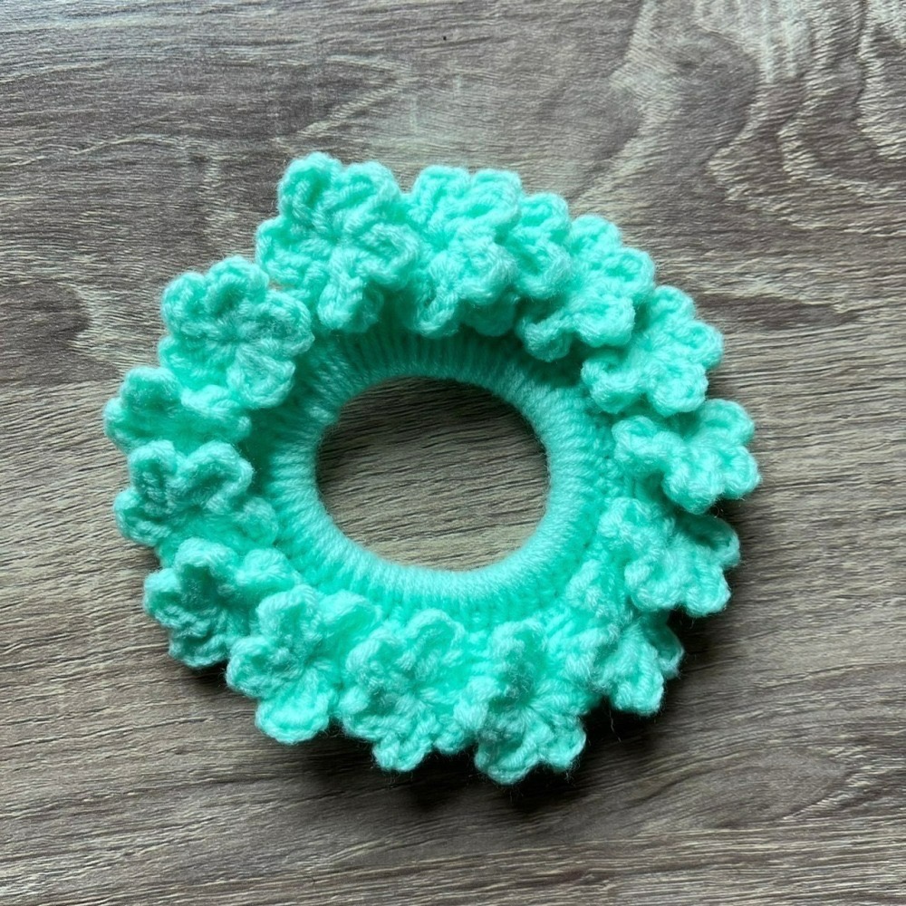 Jenny′s good life手作毛線針織小花圈髮圈/大腸圈/髮飾-細節圖7