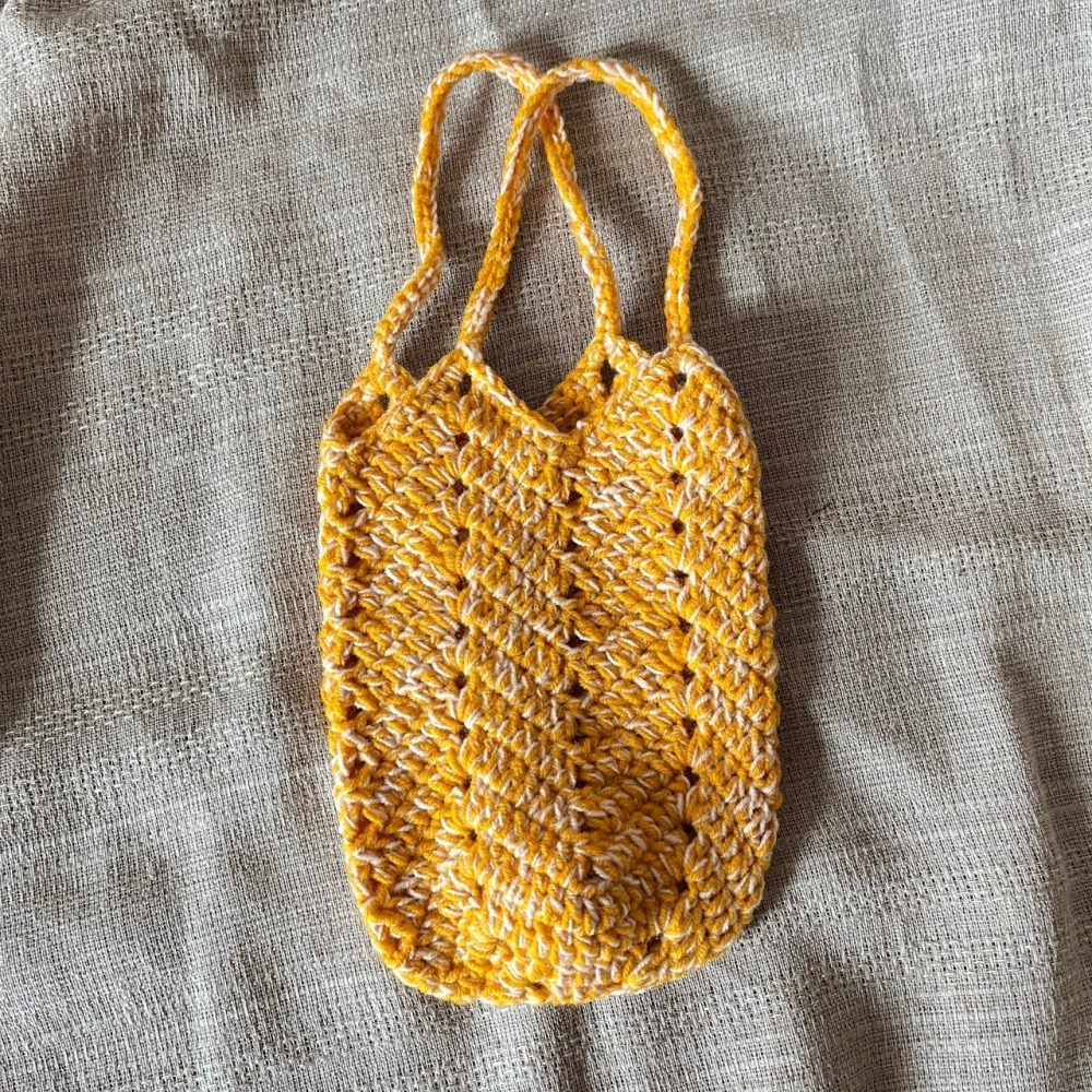 Jenny′s good life手作毛線針織洞洞飲料提袋/水瓶提袋-細節圖5