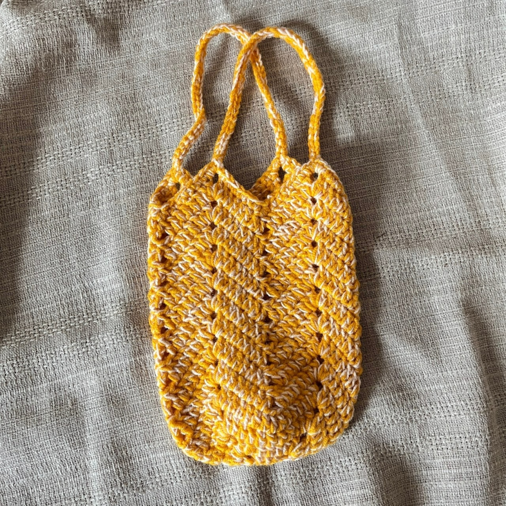 Jenny′s good life手作毛線針織洞洞飲料提袋/水瓶提袋-細節圖5