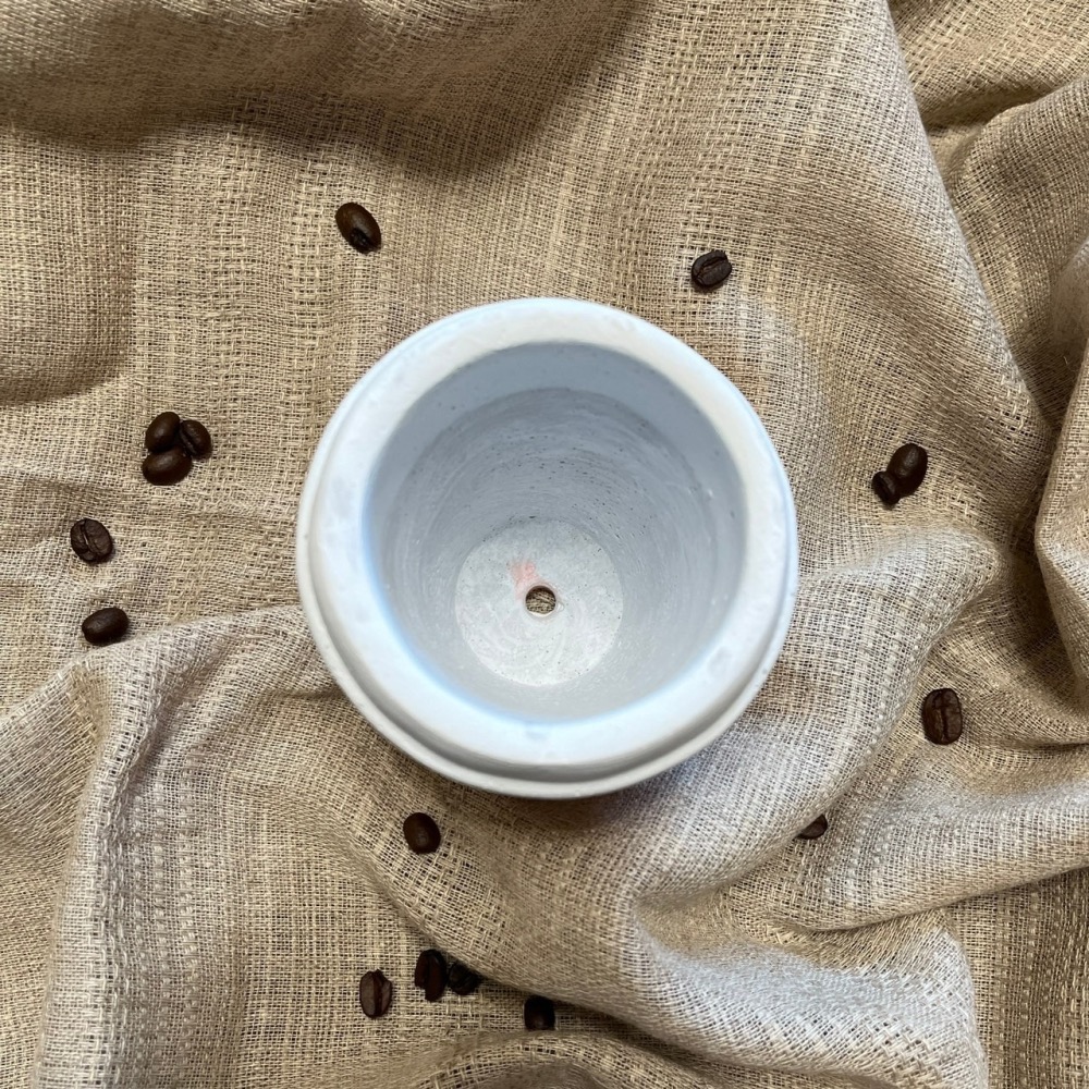 橘色外帶咖啡杯造型盆器/花器-細節圖2