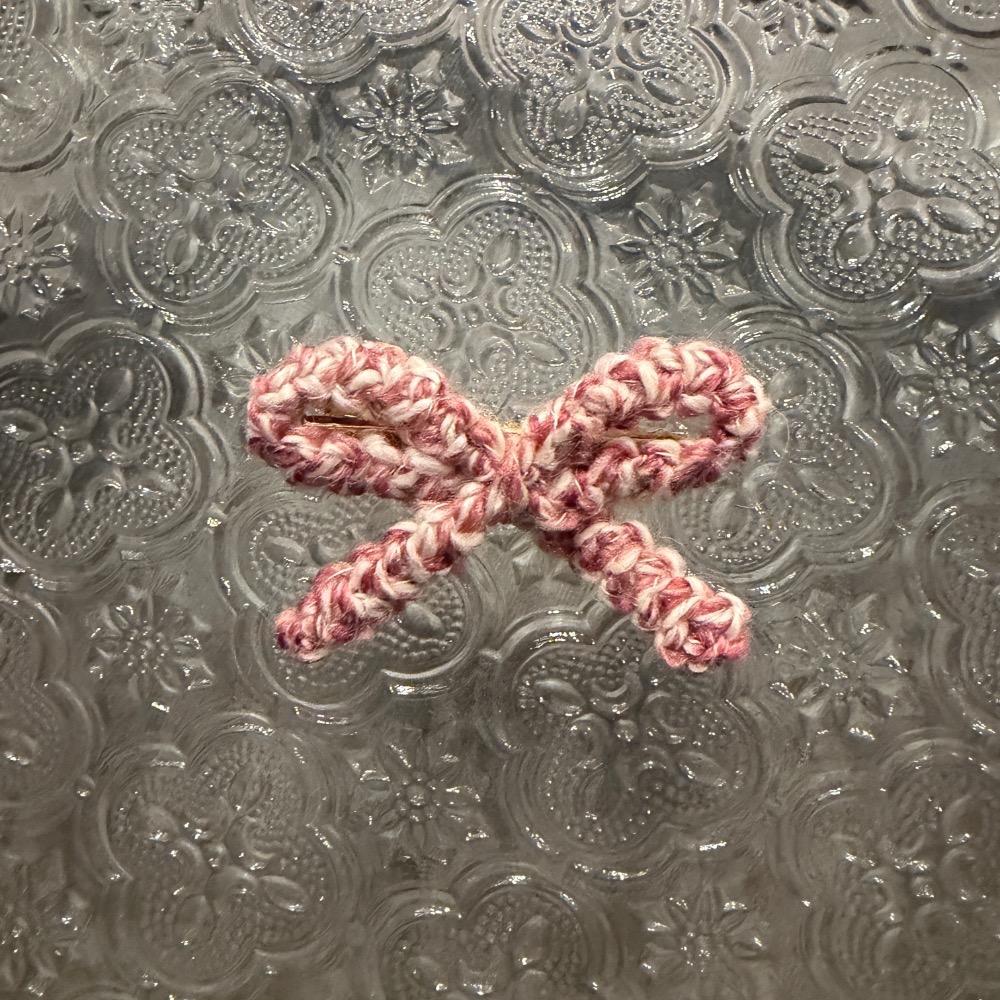 Jenny′s good life手作毛線針織蝴蝶結線條髮夾/髮飾-細節圖6