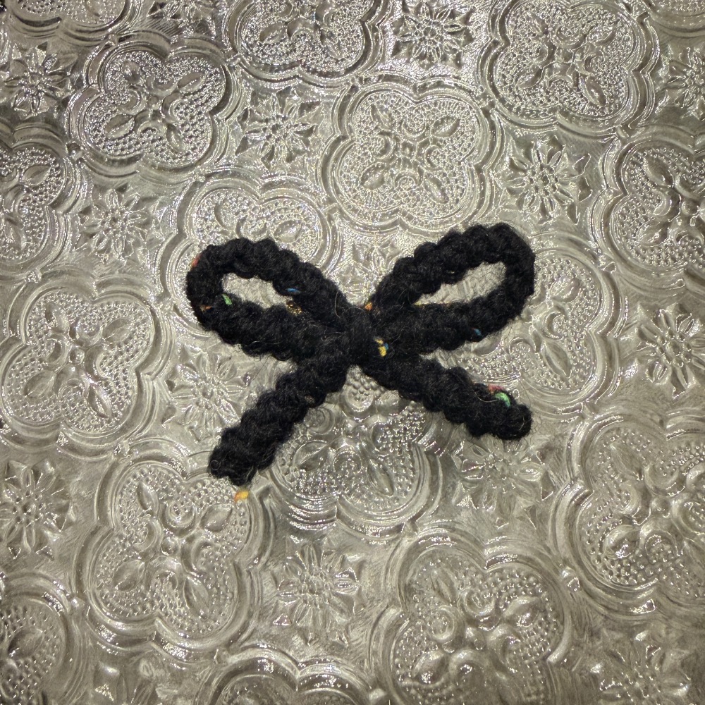 Jenny′s good life手作毛線針織蝴蝶結線條髮夾/髮飾-細節圖8