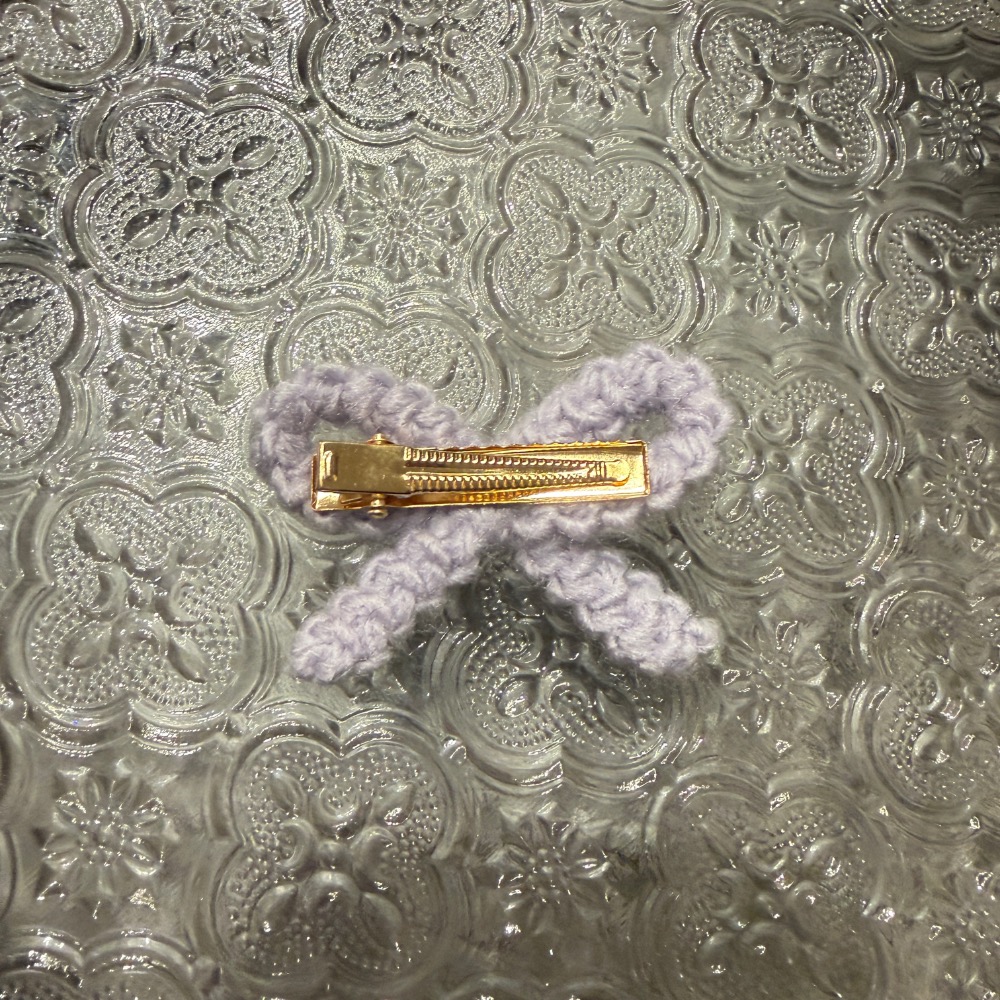 Jenny′s good life手作毛線針織蝴蝶結線條髮夾/髮飾-細節圖10