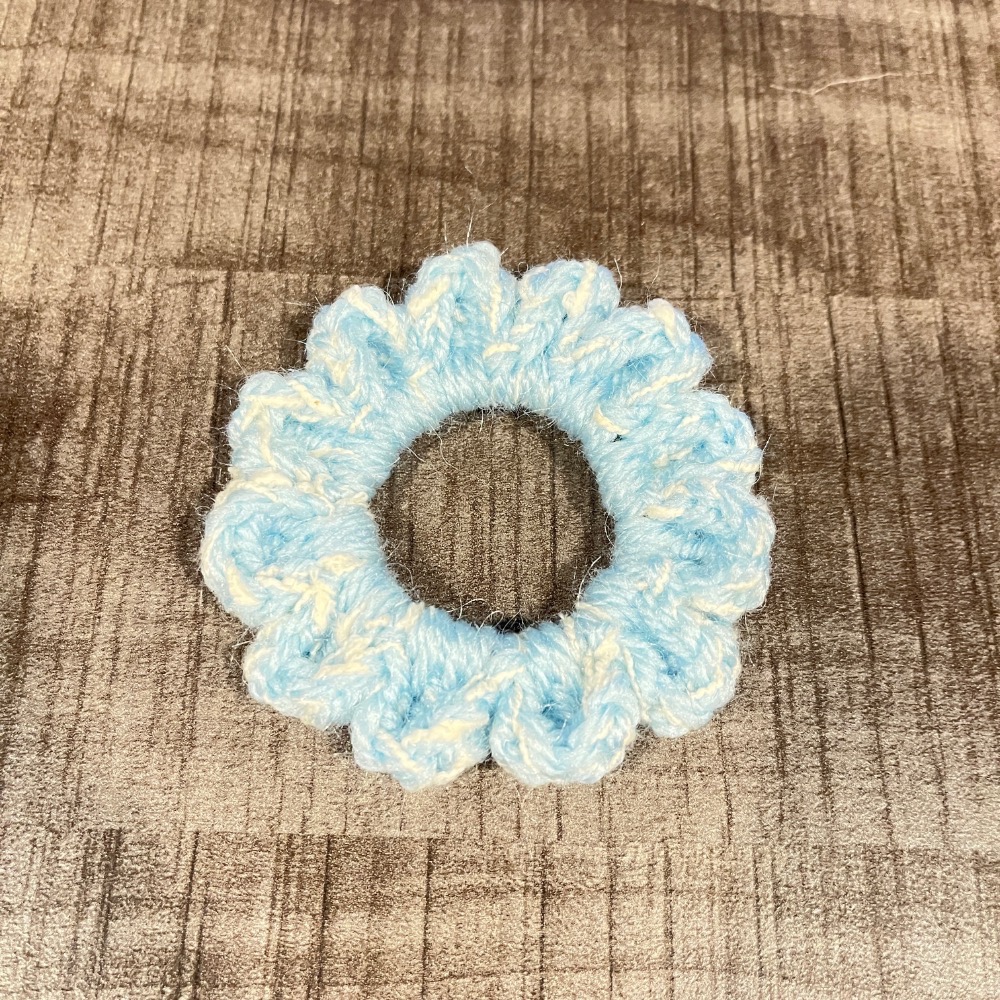 Jenny′s good life手作毛線針織髮圈/大腸圈/髮飾/小腸圈 - 波浪花瓣-細節圖8