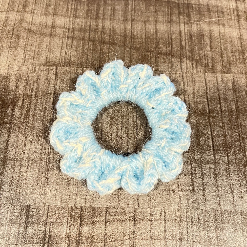 Jenny′s good life手作毛線針織髮圈/大腸圈/髮飾/小腸圈 - 波浪花瓣-細節圖8