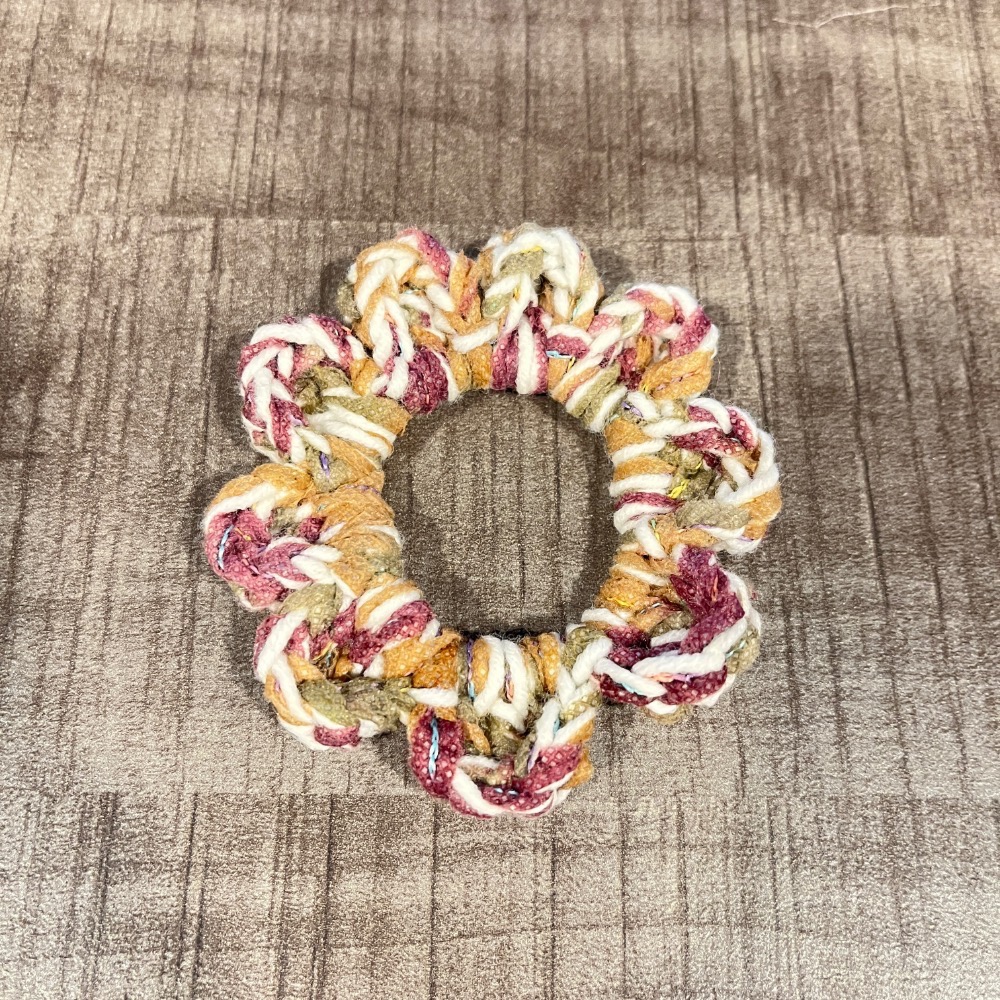 Jenny′s good life手作毛線針織髮圈/大腸圈/髮飾/小腸圈 - 波浪花瓣-規格圖8