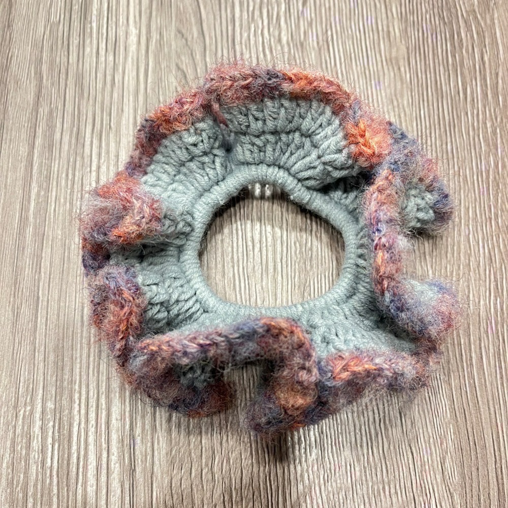 Jenny′s good life手作毛線針織經典浪漫雙色髮圈/大腸圈/髮飾-細節圖5