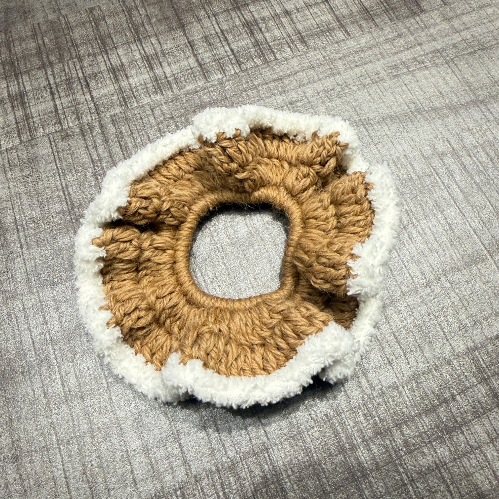 Jenny′s good life手作毛線針織經典浪漫雙色髮圈/大腸圈/髮飾-細節圖9