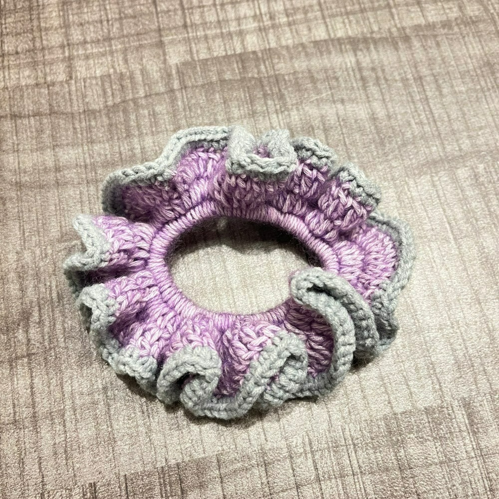 Jenny′s good life手作毛線針織經典浪漫雙色髮圈/大腸圈/髮飾-細節圖2