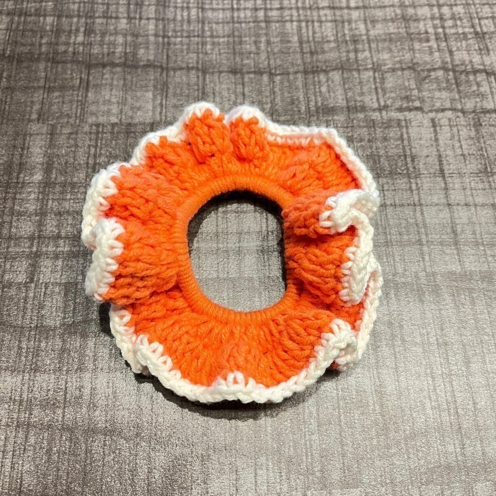 Jenny′s good life手作毛線針織經典浪漫雙色髮圈/大腸圈/髮飾-細節圖4