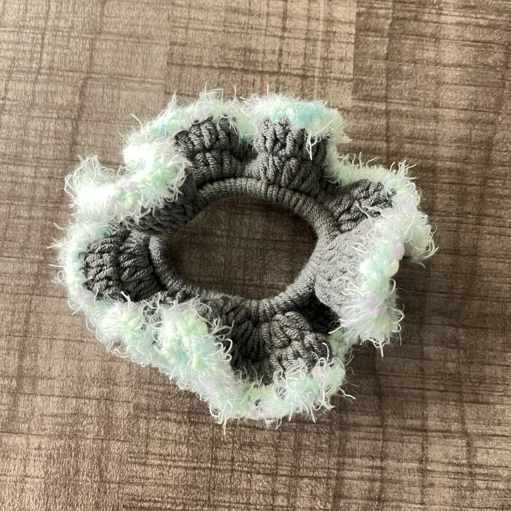 Jenny′s good life手作毛線針織經典浪漫雙色髮圈/大腸圈/髮飾-規格圖9