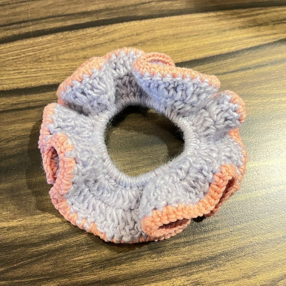 Jenny′s good life手作毛線針織經典浪漫雙色髮圈/大腸圈/髮飾-規格圖6