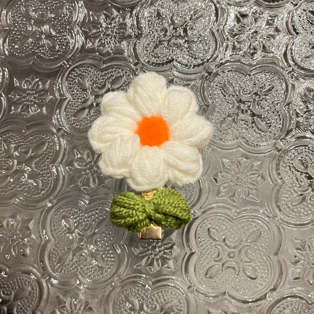 Jenny’s good life 手作針織毛線 一支小花髮夾/髮飾-細節圖8