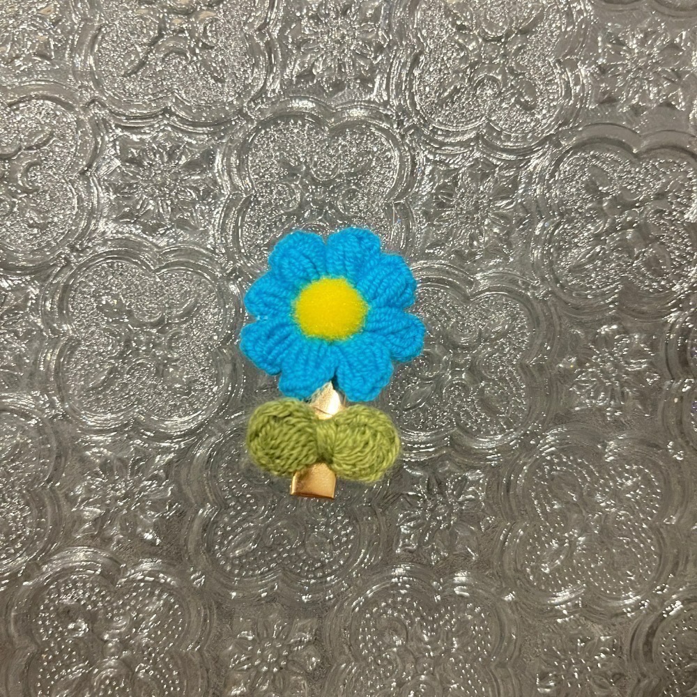 Jenny’s good life 手作針織毛線 一支小花髮夾/髮飾-細節圖4