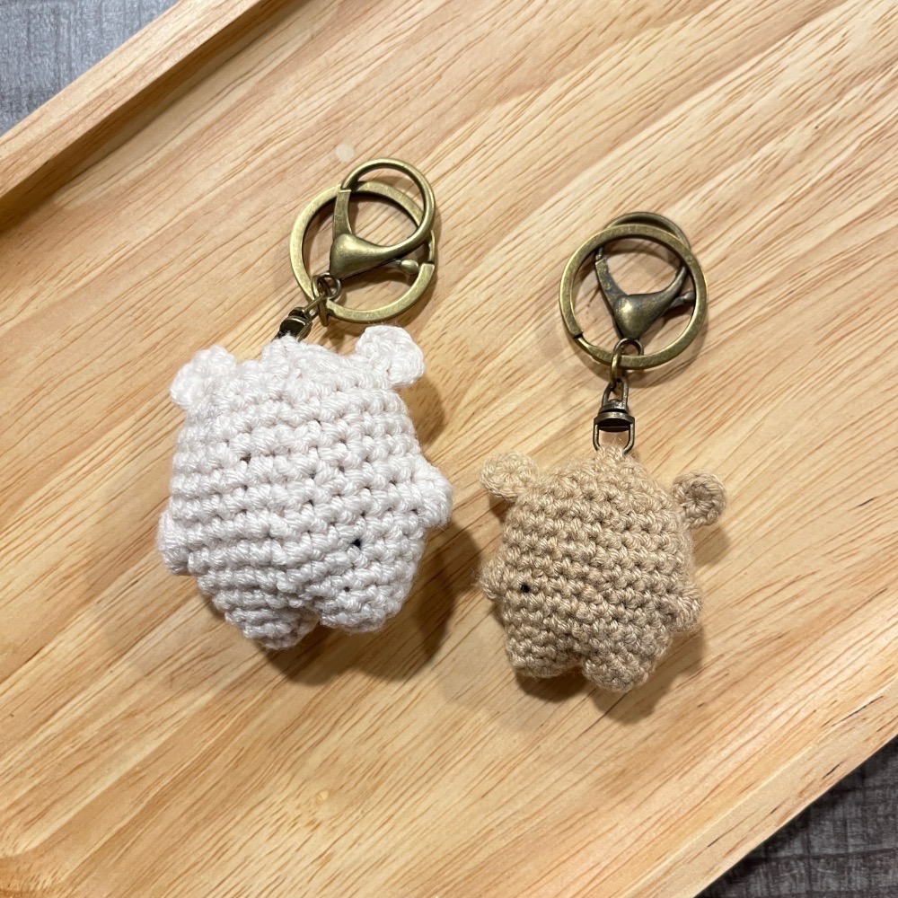 Jenny’s good life 手作毛線厭世小熊掛飾 鑰匙圈 吊飾-細節圖3