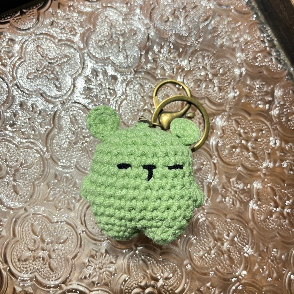 Jenny’s good life 手作毛線厭世小熊掛飾 鑰匙圈 吊飾-細節圖5