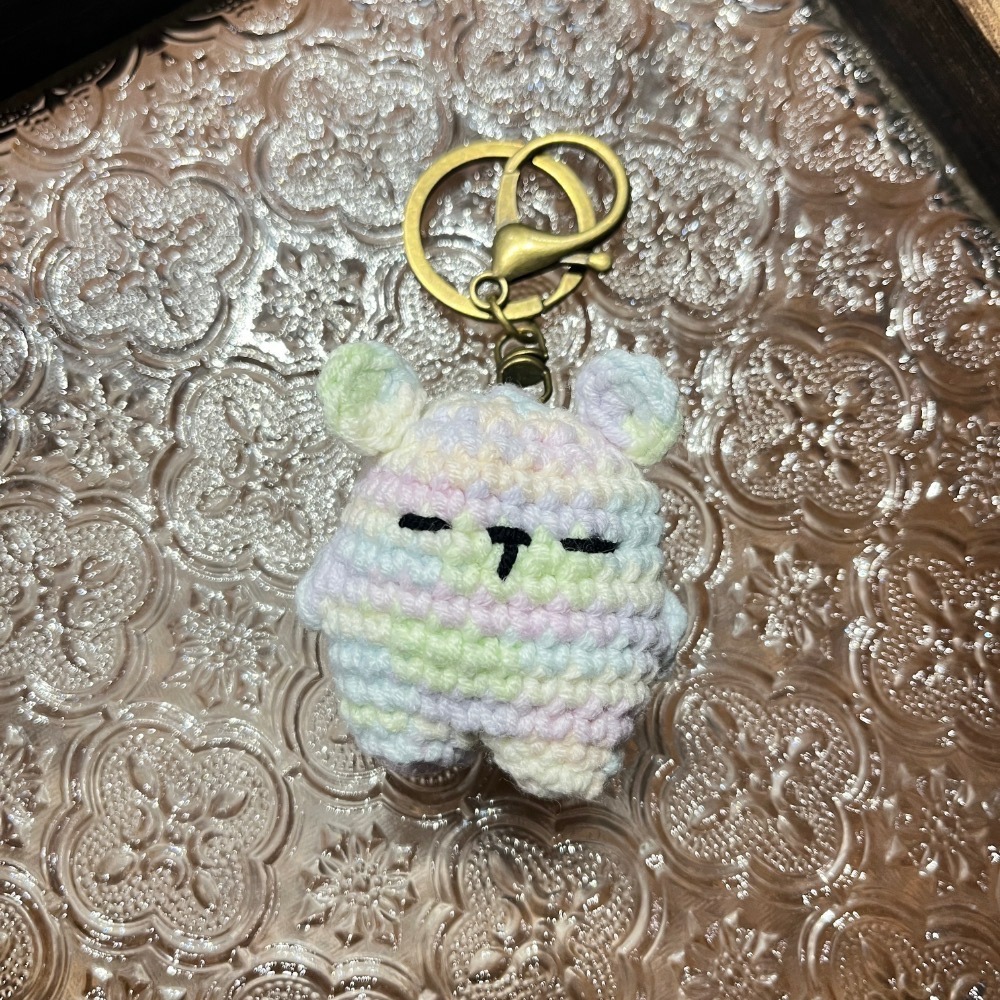 Jenny’s good life 手作毛線厭世小熊掛飾 鑰匙圈 吊飾-細節圖7