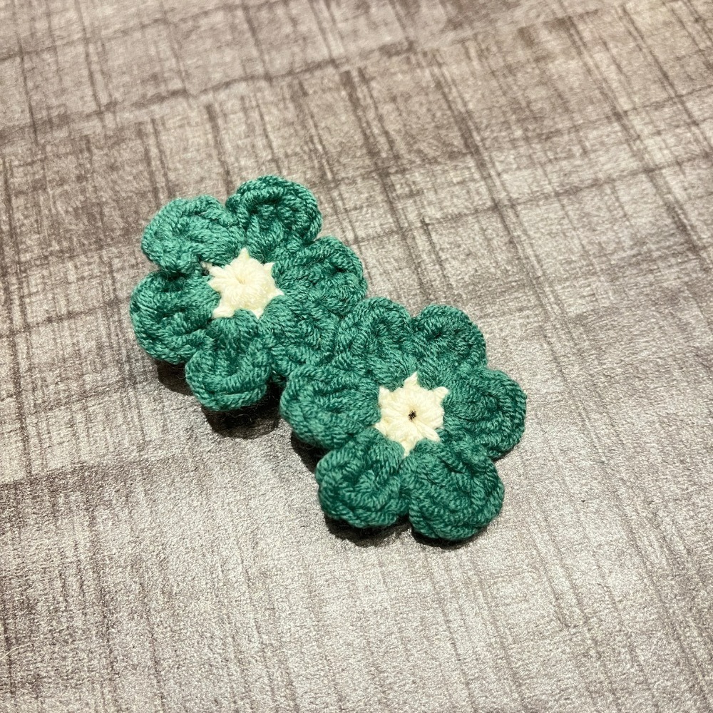 Jenny’s good life 手作毛線兩朵小花髮夾-細節圖6