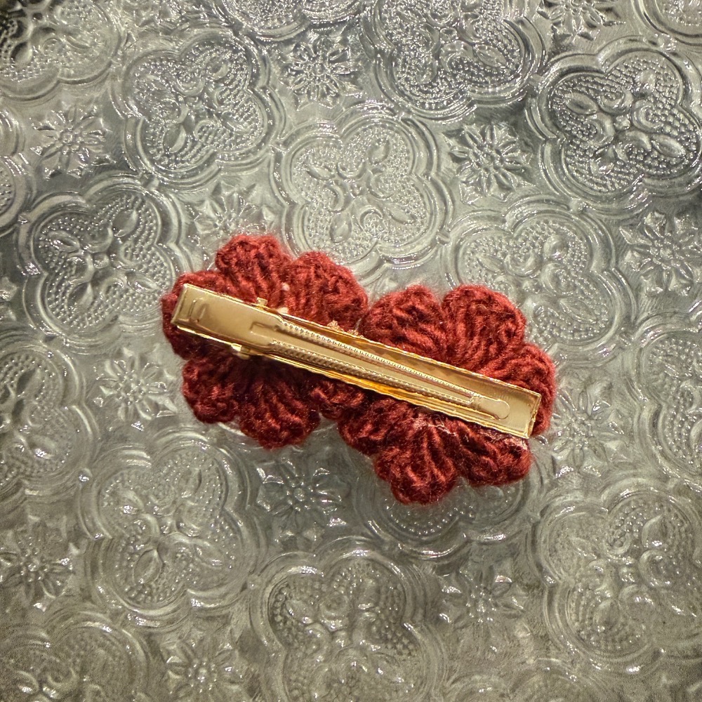 Jenny’s good life 手作毛線兩朵小花髮夾-細節圖5