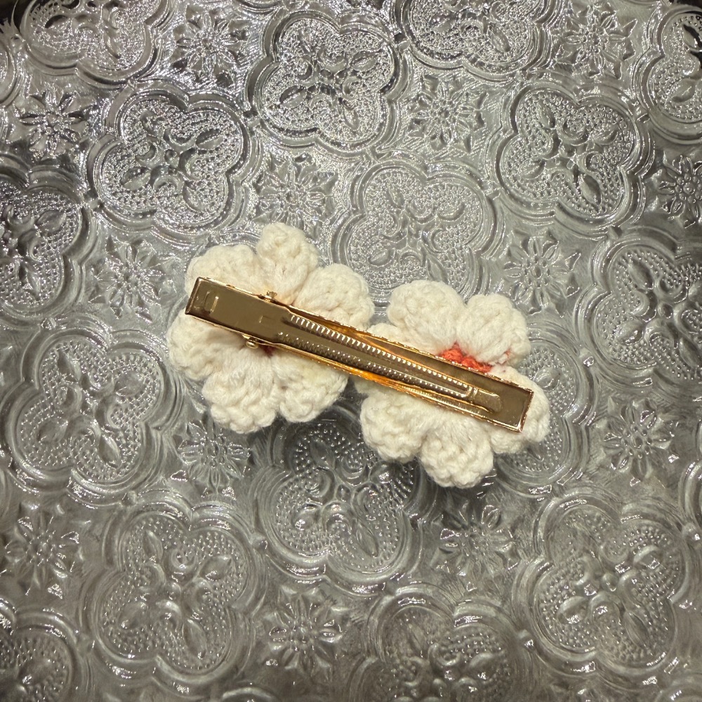 Jenny’s good life 手作毛線兩朵小花髮夾-細節圖7