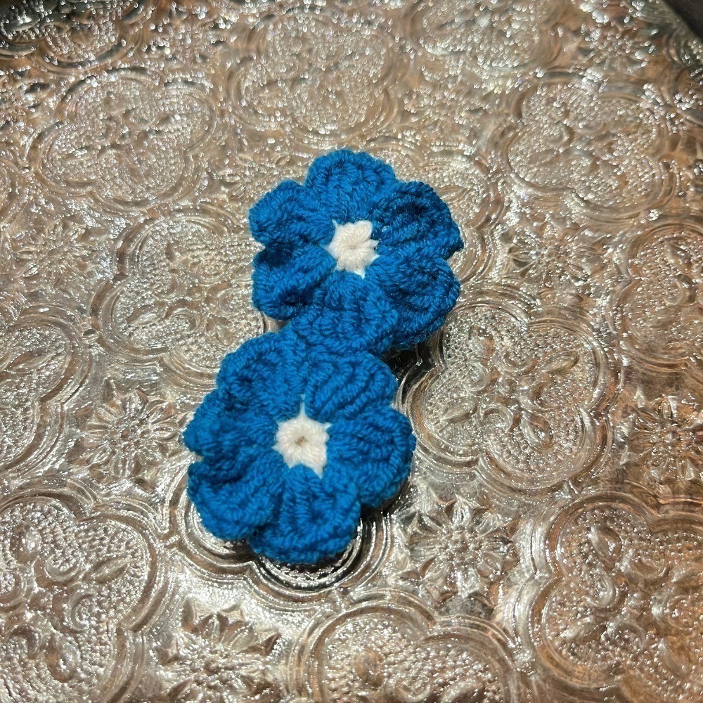 Jenny’s good life 手作毛線兩朵小花髮夾-規格圖8