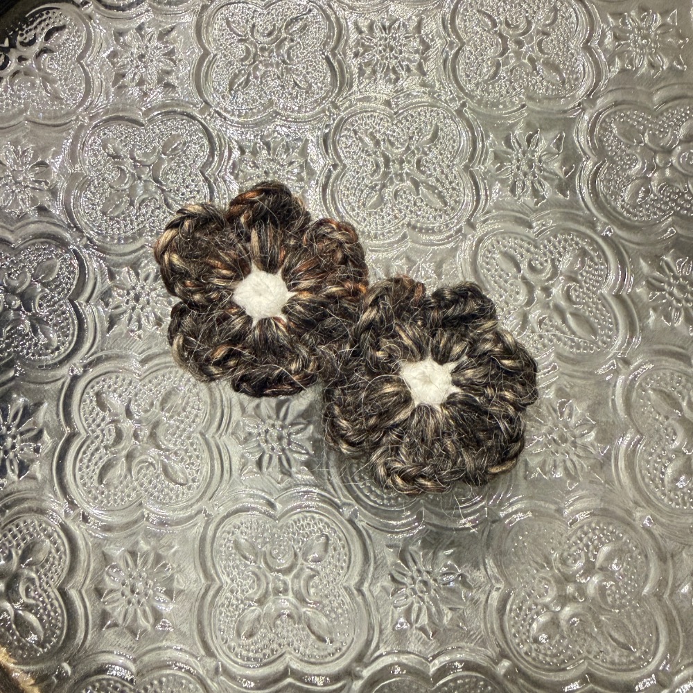 Jenny’s good life 手作毛線兩朵小花髮夾-規格圖8