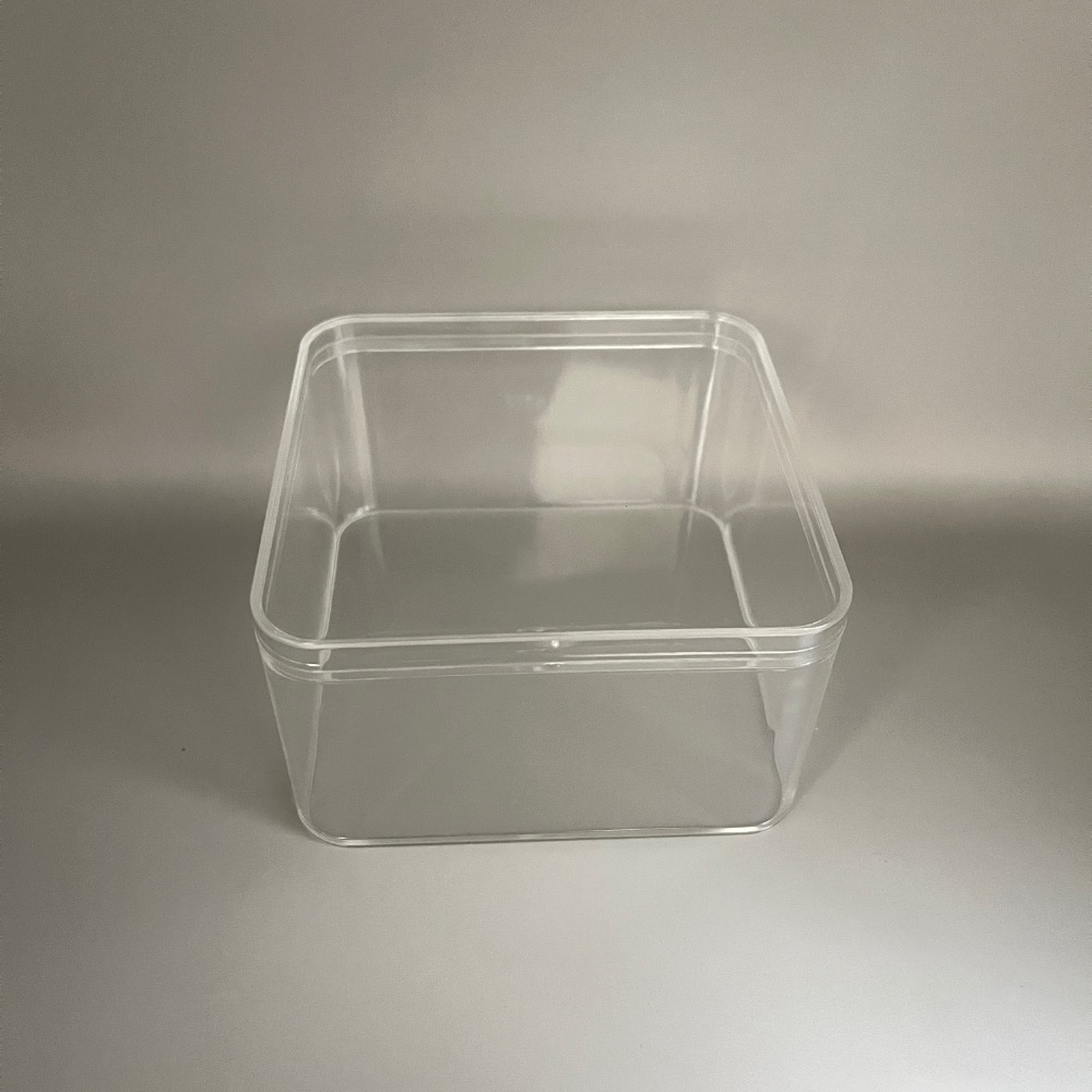 透明塑膠方形盒 塑膠盒 透明盒 收納盒 尺寸約10公分 H-細節圖3
