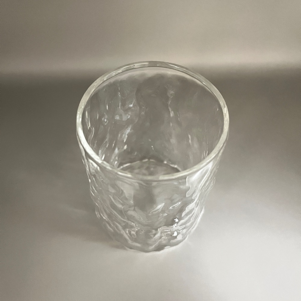 水波紋透明玻璃杯 玻璃水杯 飲料杯 冷飲杯 咖啡杯-細節圖2