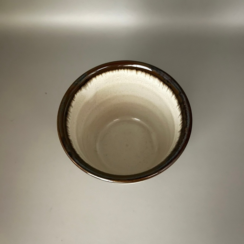 日本製美濃燒咖啡色系漸層條紋茶杯 杯子 陶瓷杯-細節圖2