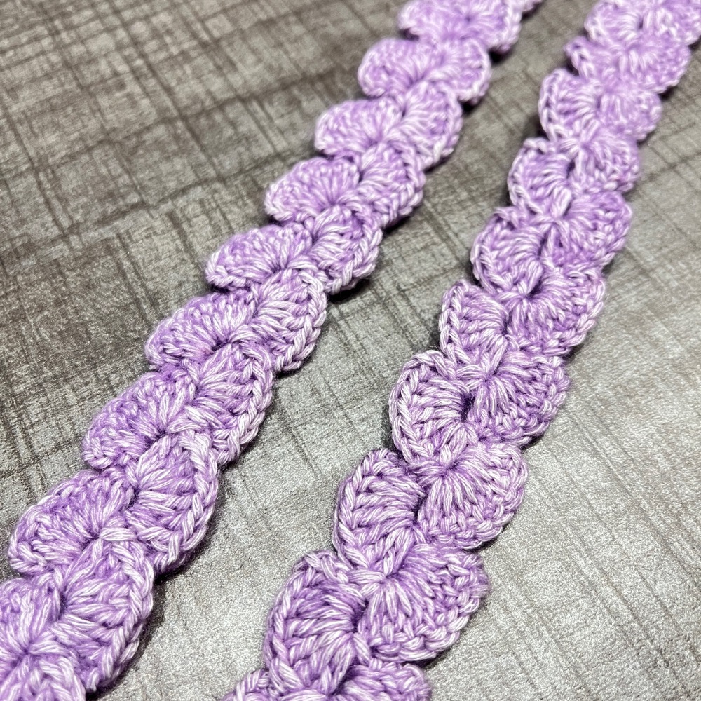 Jenny’s good life 手作毛線紫羅蘭色螺旋貝殼手機背帶 手機掛繩-細節圖2