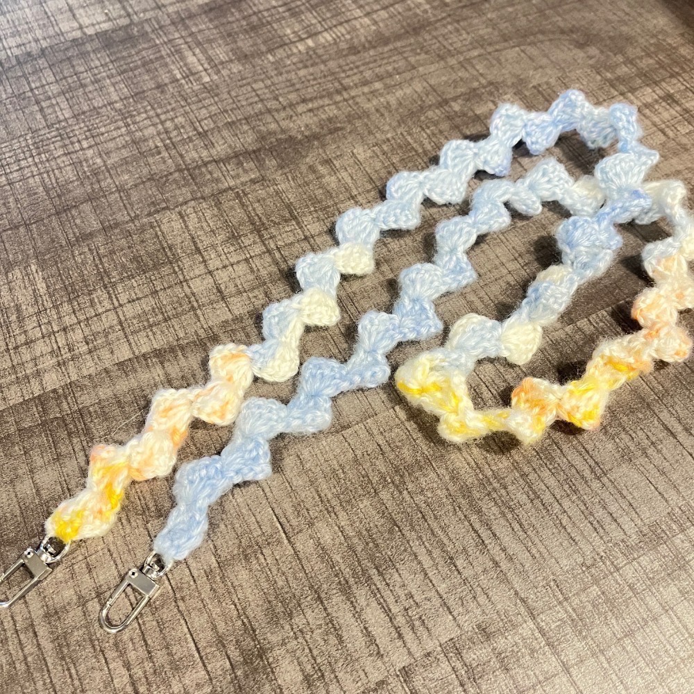 Jenny’s good life 手作毛線波浪符號手機背帶 手機掛繩-細節圖5