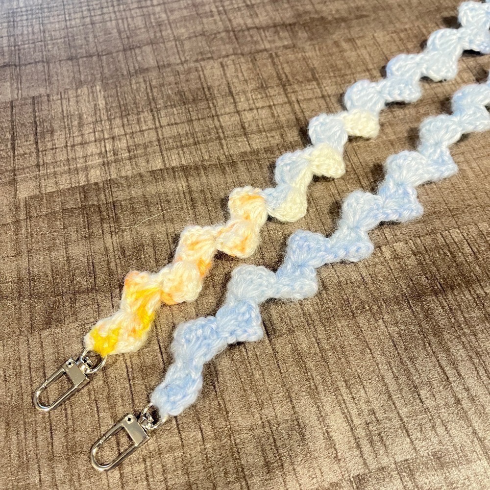 Jenny’s good life 手作毛線波浪符號手機背帶 手機掛繩-細節圖6