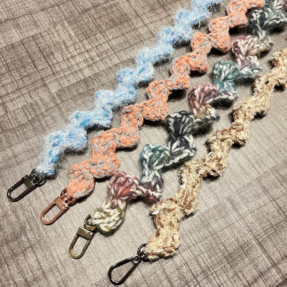 Jenny’s good life 手作毛線波浪符號手機背帶 手機掛繩-細節圖2