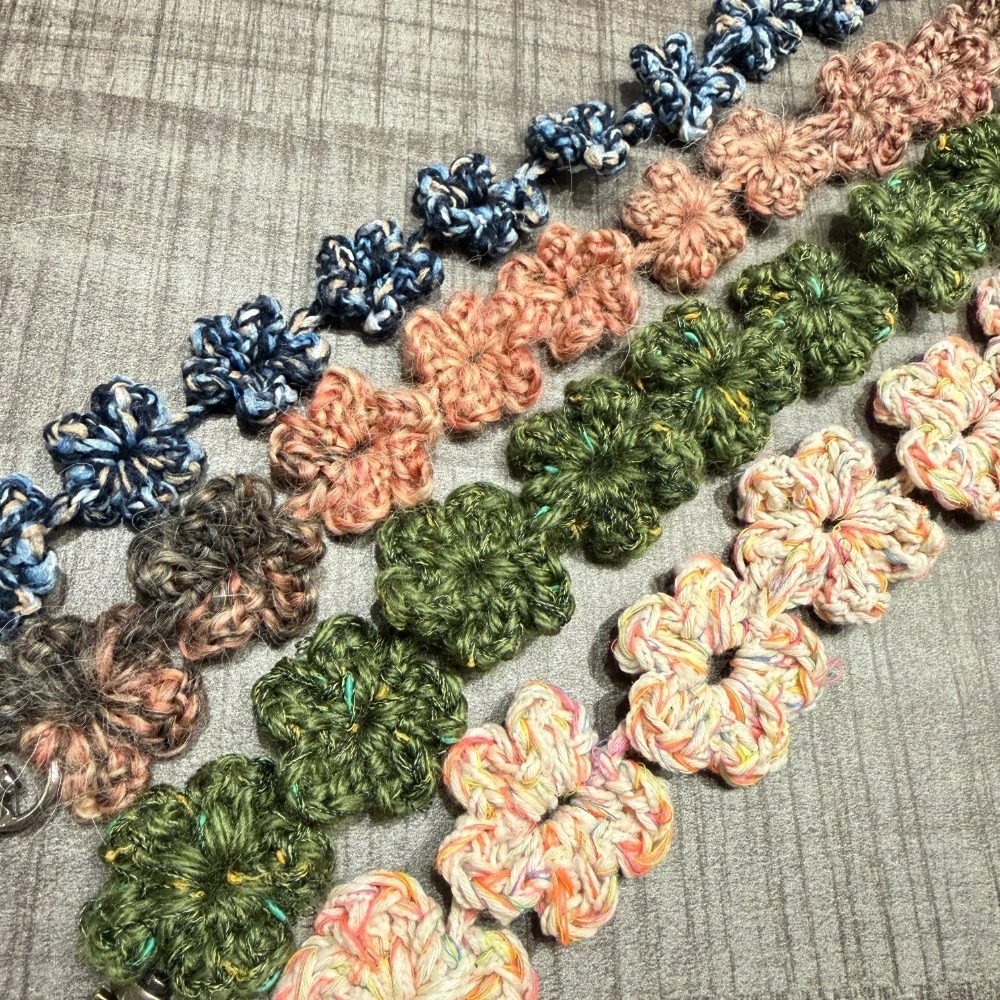 Jenny’s good life 手作小花串手機背帶 手機掛繩 小包包背帶-細節圖2