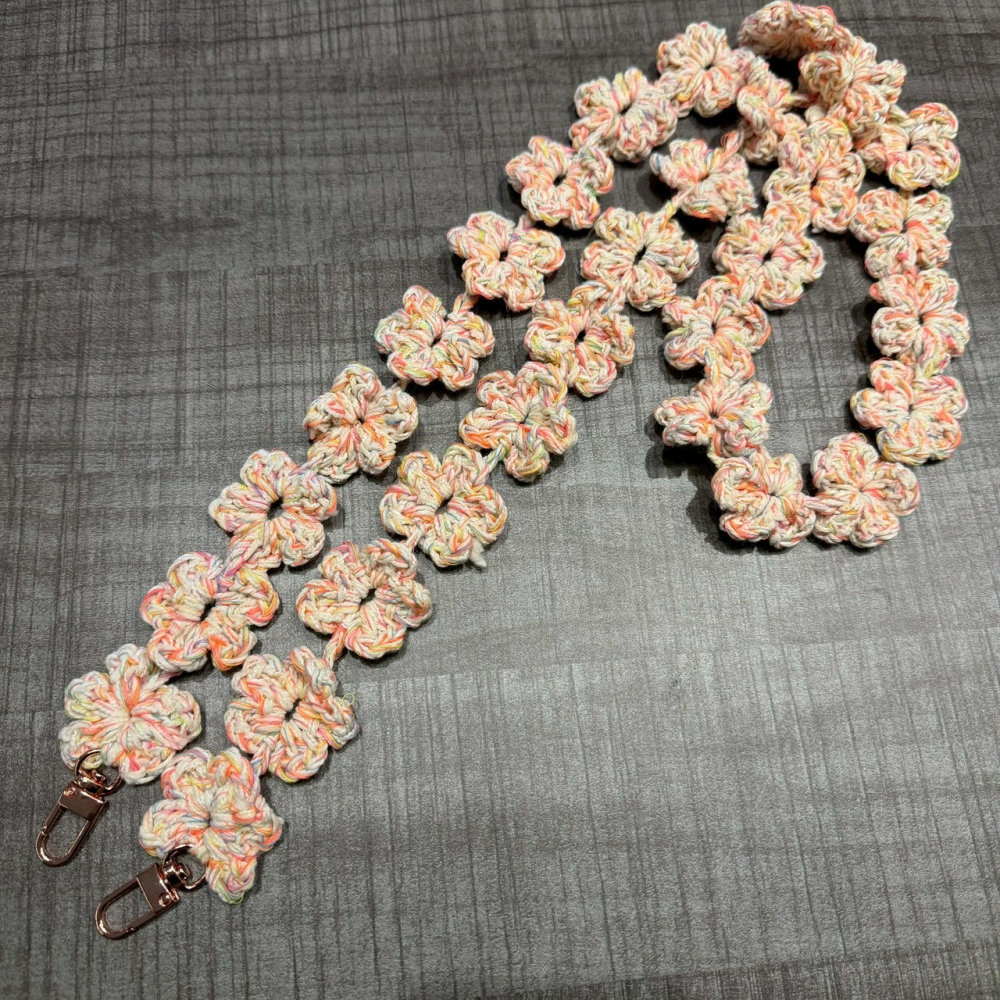 Jenny’s good life 手作小花串手機背帶 手機掛繩 小包包背帶-細節圖7