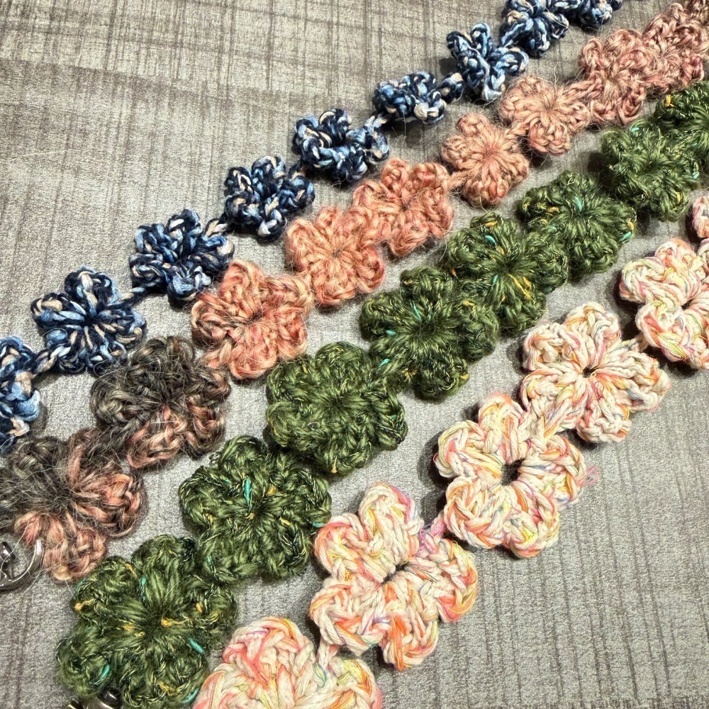 Jenny’s good life 手作小花串手機背帶 手機掛繩 小包包背帶-細節圖2