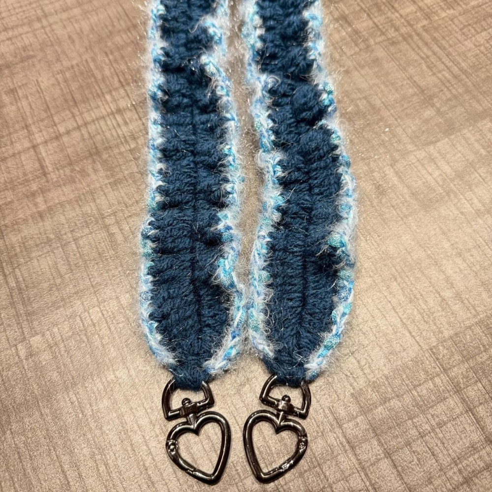 Jenny’s good life 手作毛線波浪捲捲寬版手機掛繩 手機背帶-細節圖6