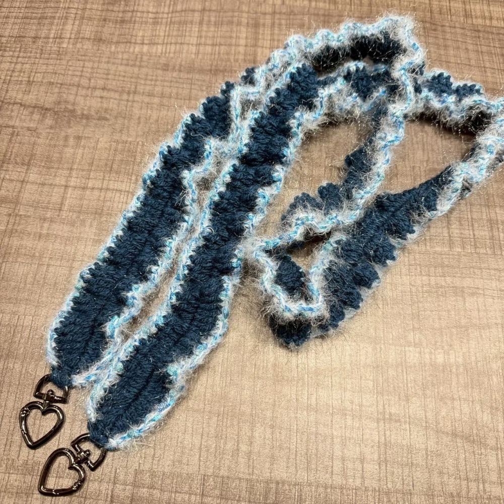 Jenny’s good life 手作毛線波浪捲捲寬版手機掛繩 手機背帶-細節圖7