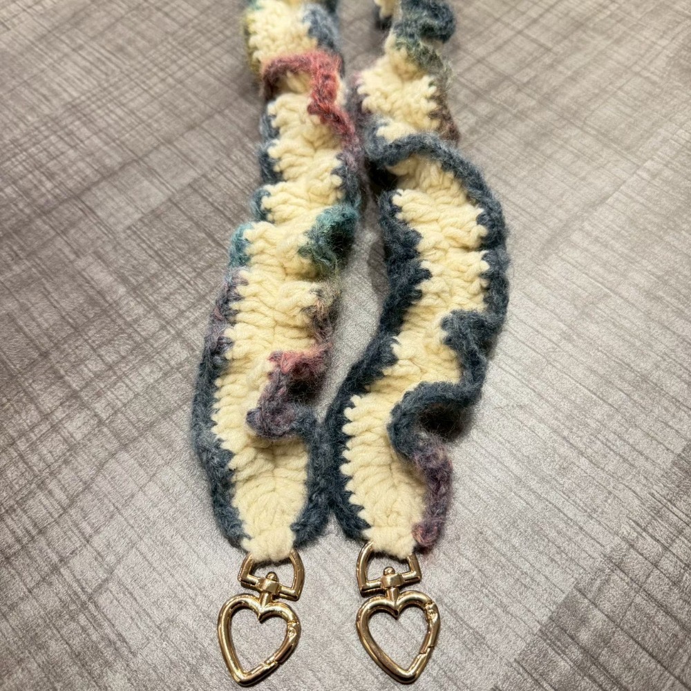 Jenny’s good life 手作毛線波浪捲捲寬版手機掛繩 手機背帶-規格圖9