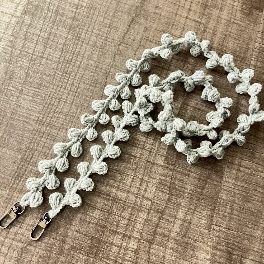 Jenny’s good life 手作毛線葉子藤蔓造型手機背帶 手機掛繩-細節圖2