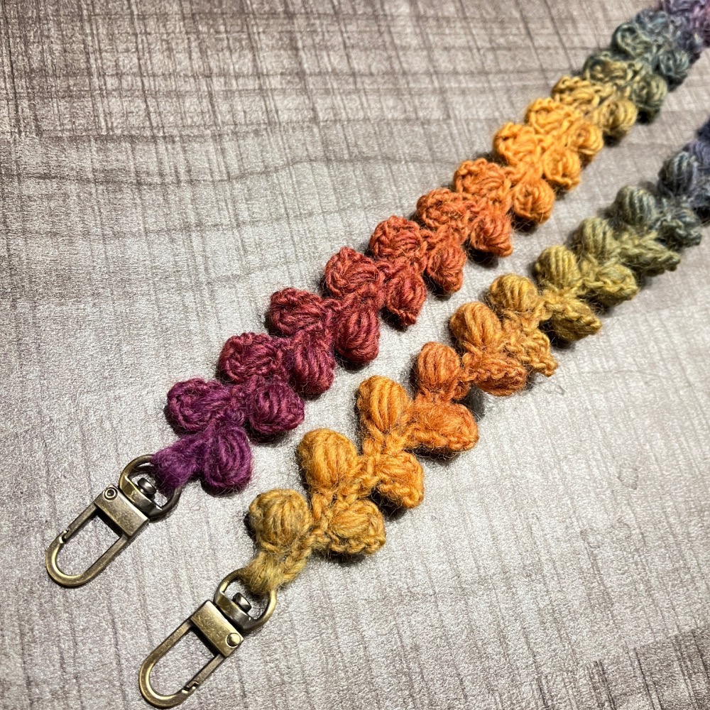 Jenny’s good life 手作毛線葉子藤蔓造型手機背帶 手機掛繩-細節圖8