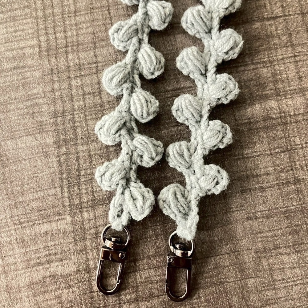 Jenny’s good life 手作毛線葉子藤蔓造型手機背帶 手機掛繩-細節圖3