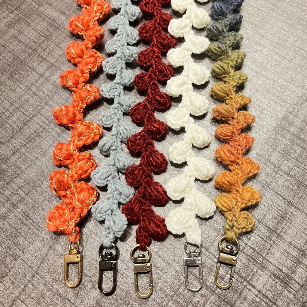 Jenny’s good life 手作毛線葉子藤蔓造型手機背帶 手機掛繩-細節圖10