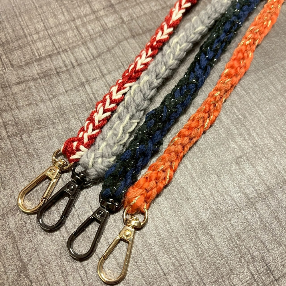 Jenny’s good life 手作混色毛線細款手機背帶 手機掛繩-細節圖2