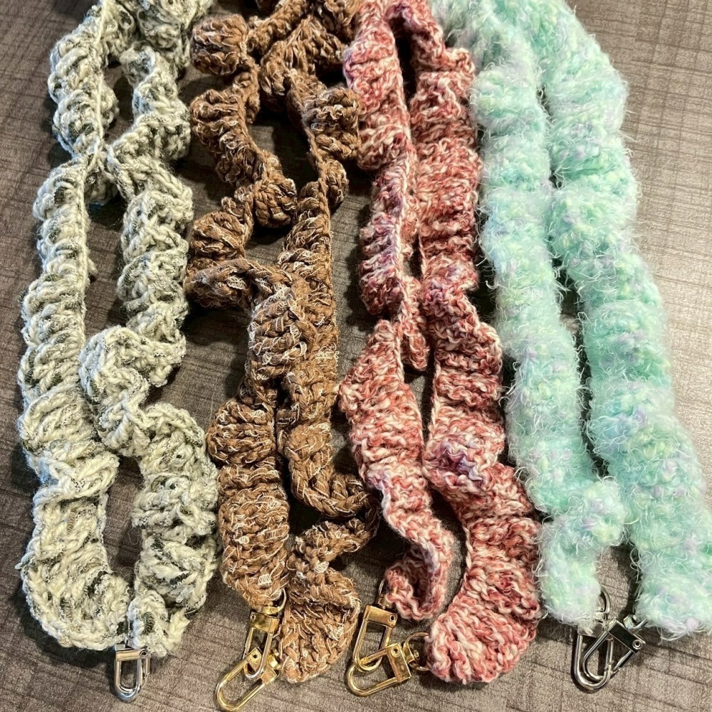 Jenny’s good life 手作毛線捲捲波浪裙邊手機背帶 手機繩 手機掛繩-細節圖3